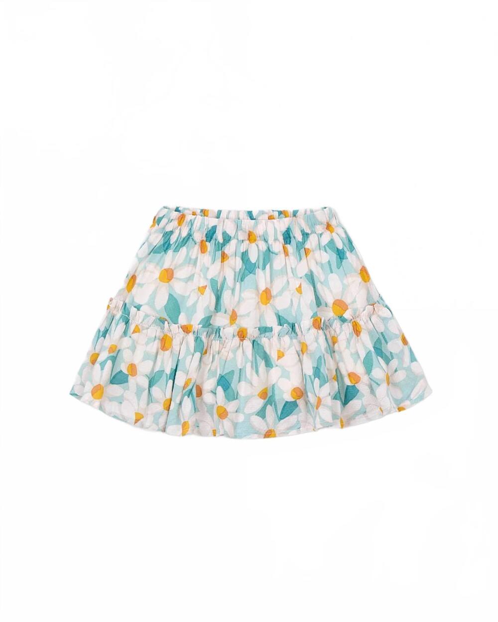 NEW MAYORAL kids' printed skirt in white/ blue